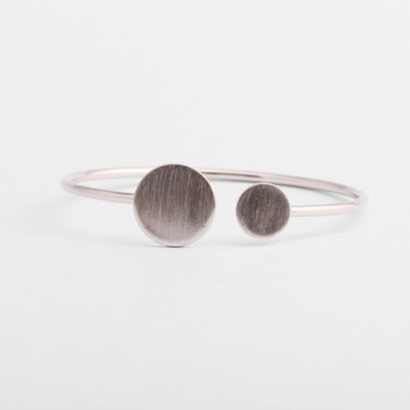 Minimalist Circles Open Cuff Bracelet - Picture 6 of 6